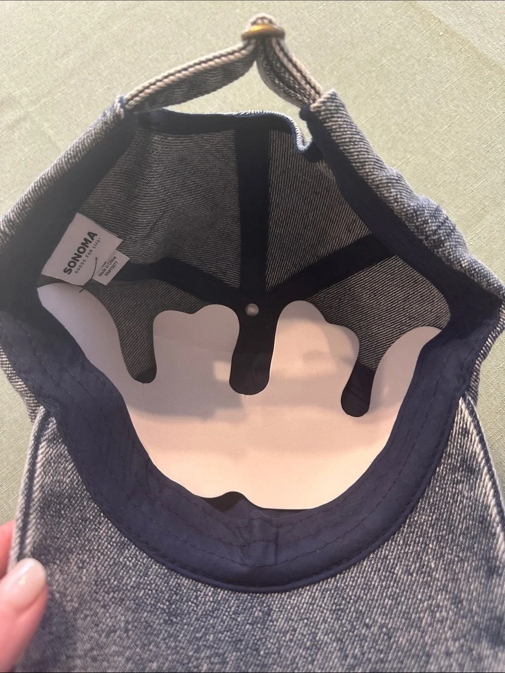 Sonoma Washed Denim Baseball Cap in Navy